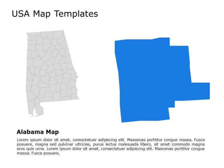 Editable US Maps PowerPoint Templates & Google Slides Theme 41