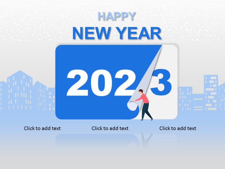 Creative 2023 New Year PowerPoint Template & Google Slides Theme