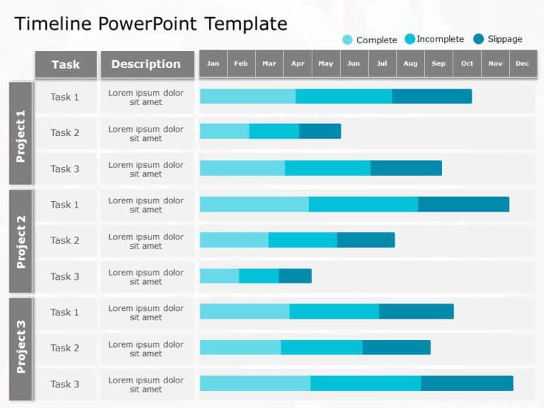 Project Timeline Templates Collection for PowerPoint & Google Slides Theme 9