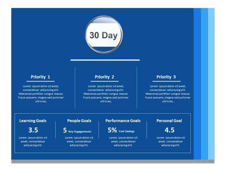 30 60 90 Day Plan Collection for PowerPoint & Google Slides Templates Theme 17
