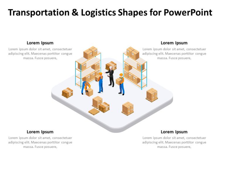 Transportation Logistics Isometric PowerPoint Template & Google Slides Theme 4