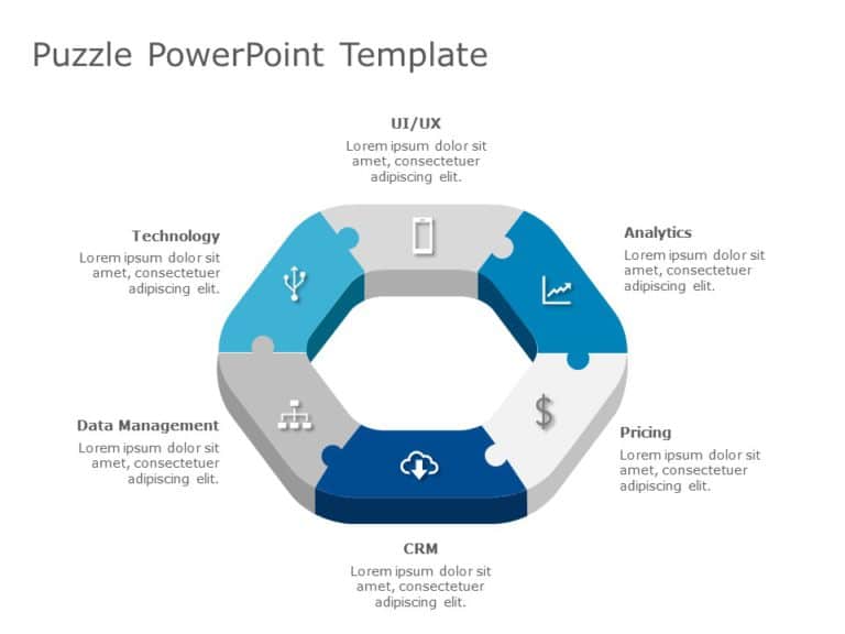 Puzzle Templates Collection for PowerPoint & Google Slides Theme 21