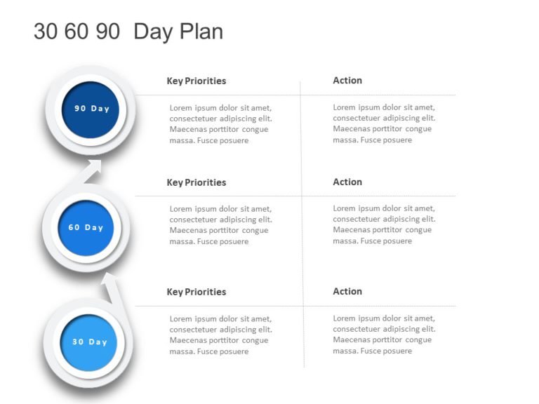 30 60 90 Day Plan Collection for PowerPoint & Google Slides Templates Theme 25