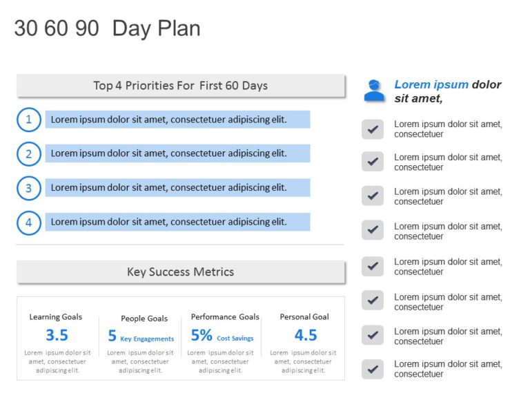 30 60 90 Day Plan Collection for PowerPoint & Google Slides Templates Theme 27