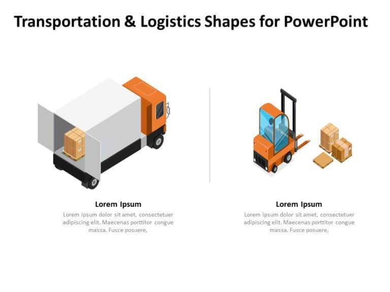 Transportation Logistics Isometric PowerPoint Template & Google Slides Theme 1