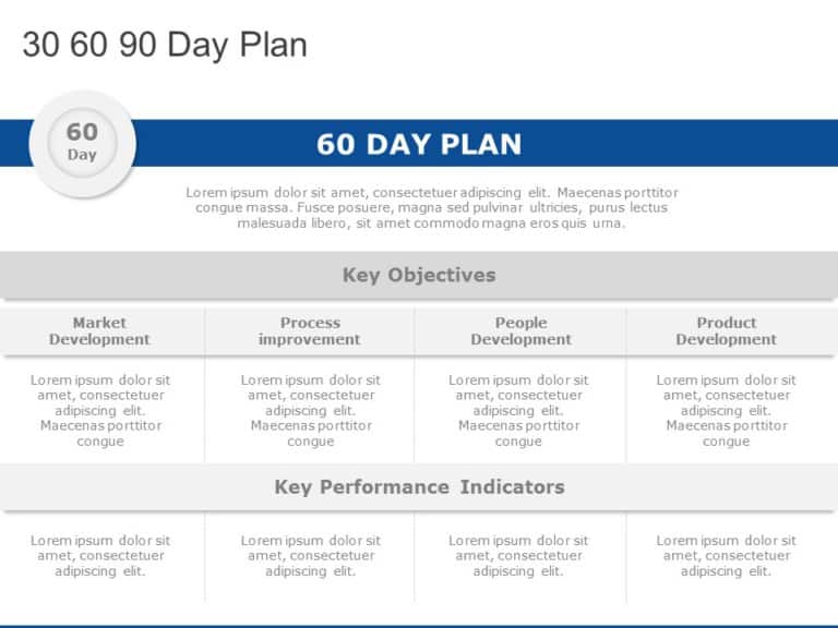 30 60 90 Day Plan Collection for PowerPoint & Google Slides Templates Theme 38