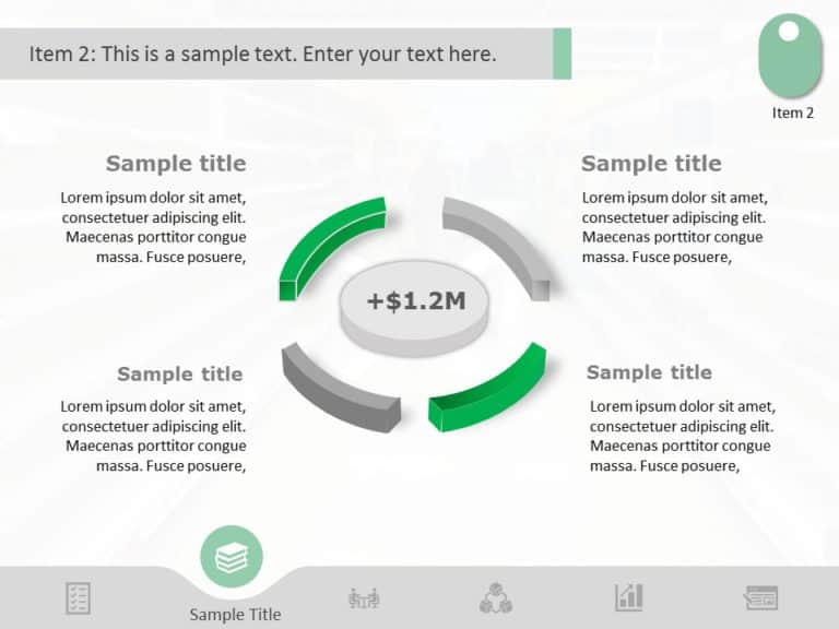 Waterfall Chart for Growth PowerPoint Template & Google Slides Theme 3