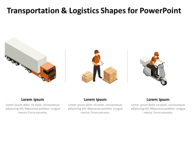 Transportation Logistics Isometric PowerPoint Template & Google Slides Theme 2