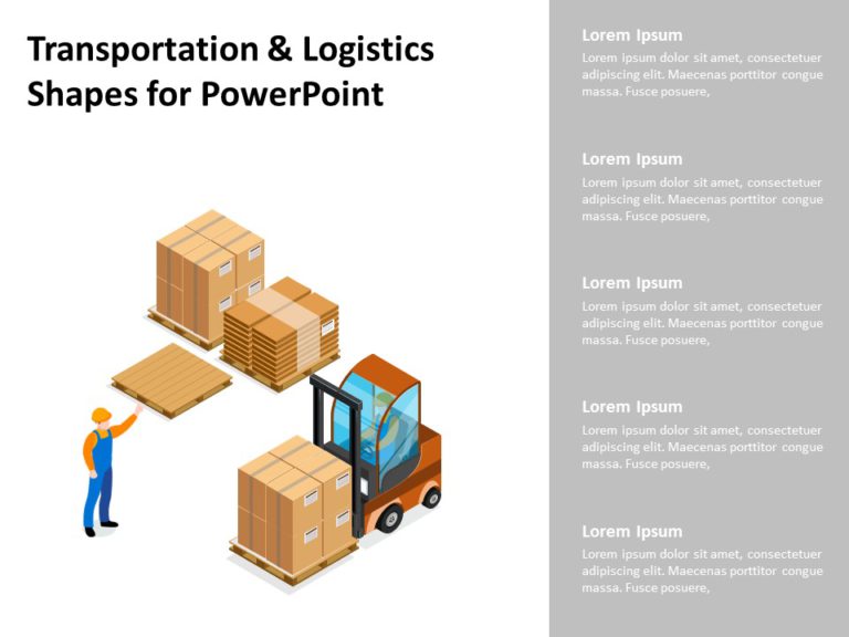 Transportation Logistics Isometric PowerPoint Template