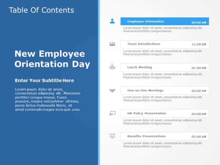 Table of Contents Templates for PowerPoint & Google Slides Theme 4