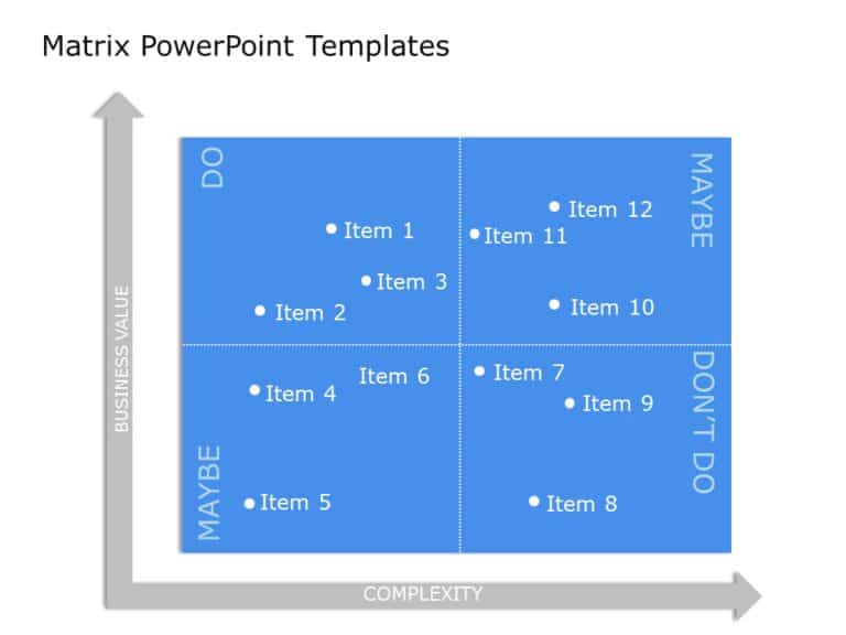 Matrix Template Collection for PowerPoint and Google Slides Theme 3