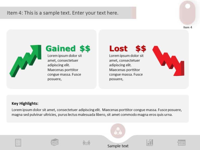 Waterfall Chart for Growth PowerPoint Template & Google Slides Theme 5