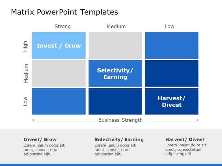 Matrix Collection of PowerPoint Templates & Google Slides Theme 7