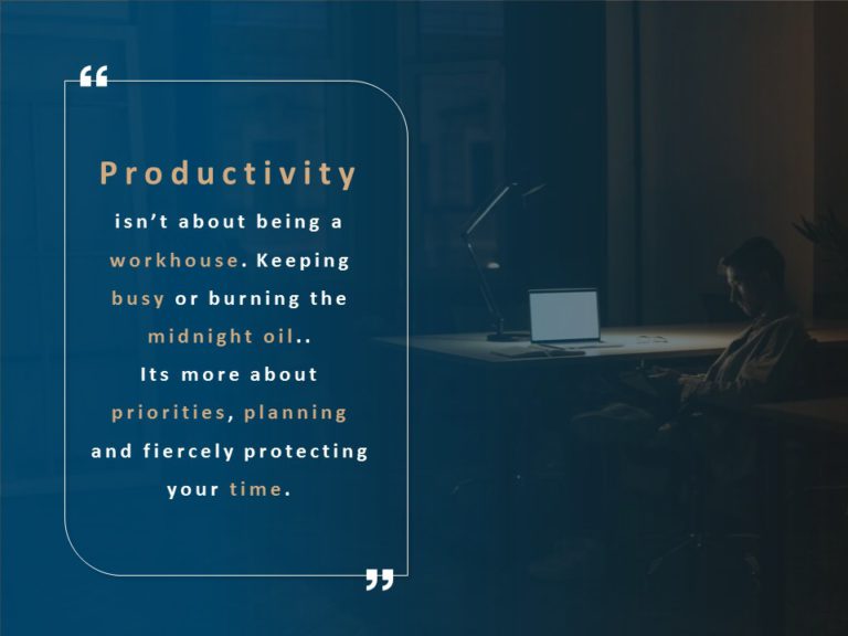 Animated Productivity Quote PowerPoint Template