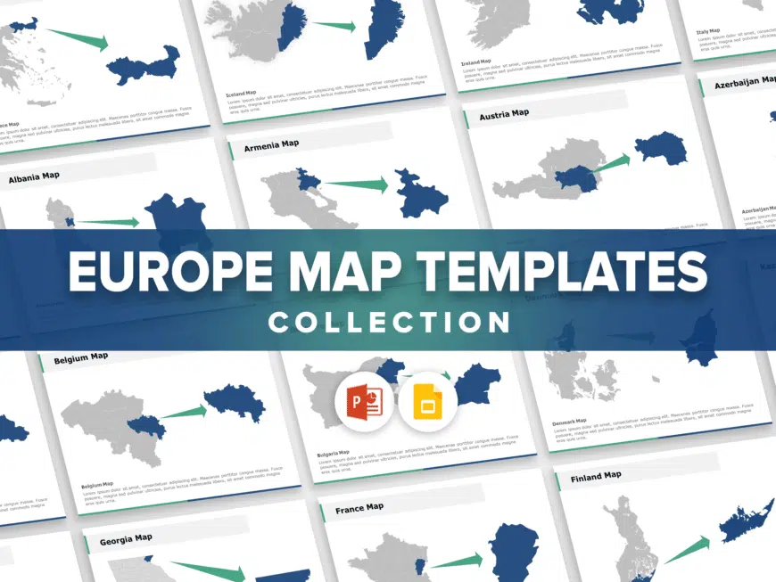 Maps of Europe With Countries For PowerPoint and Google Slides