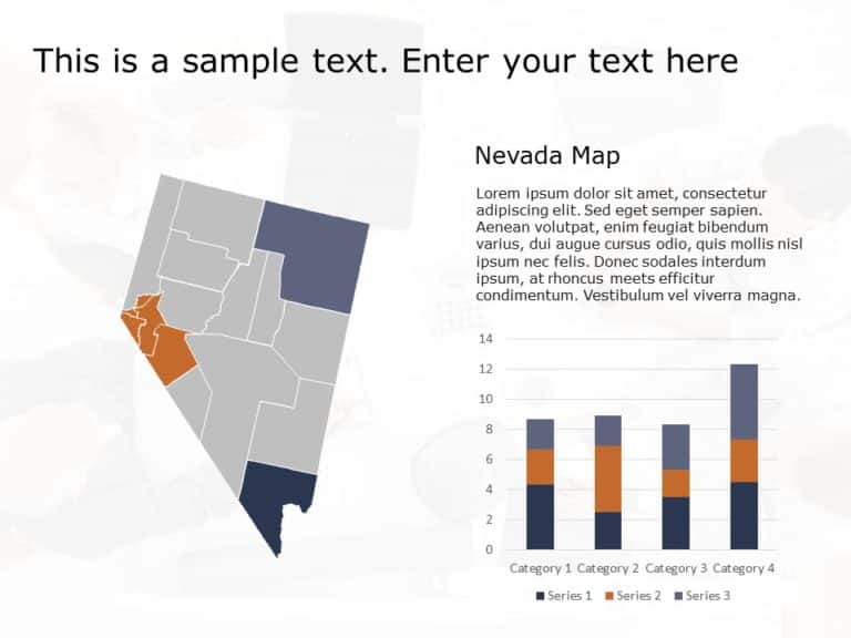 Nevada Map 1 PowerPoint Template & Google Slides Theme