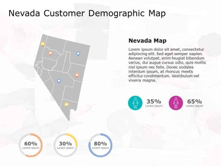 Nevada Map 6 PowerPoint Template & Google Slides Theme