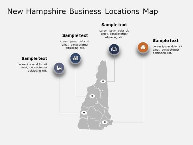 New Hampshire Map 2 PowerPoint Template & Google Slides Theme