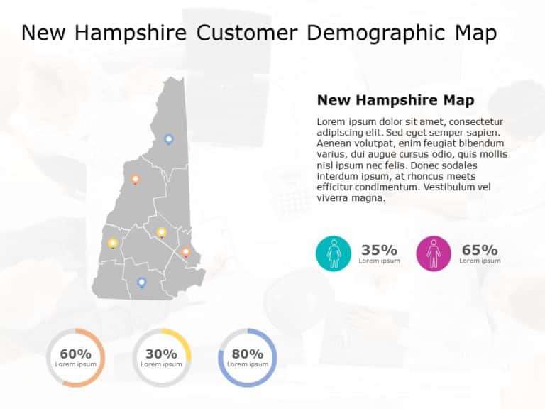 New Hampshire Map 6 PowerPoint Template