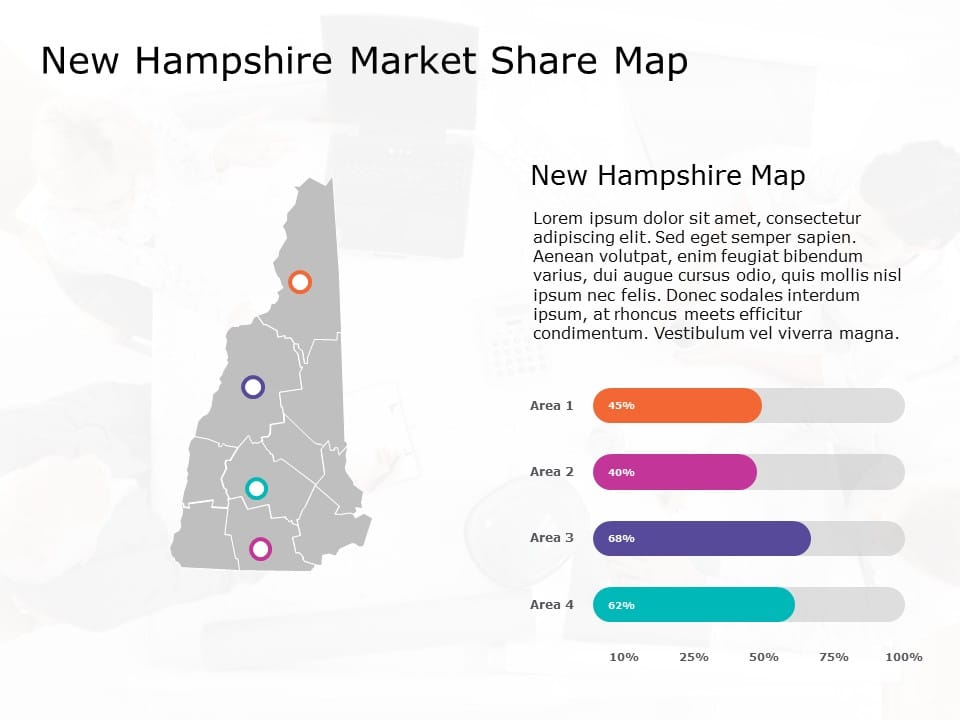New Hampshire Map 7 PowerPoint Template
