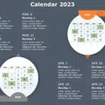 2023 Monthly Calendar PowerPoint Template & Google Slides Theme 1