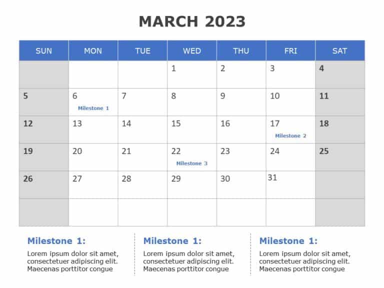 2023 Key Dates Calendar PowerPoint Template & Google Slides Theme 2