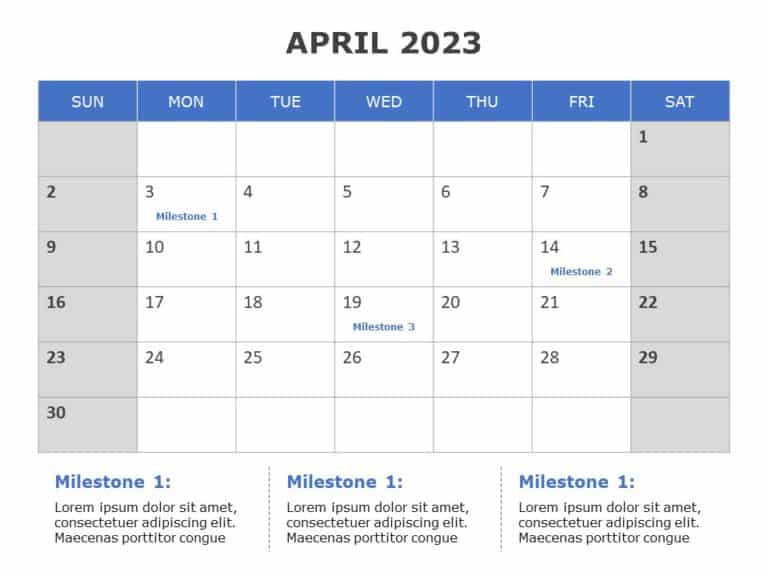 2023 Key Dates Calendar PowerPoint Template