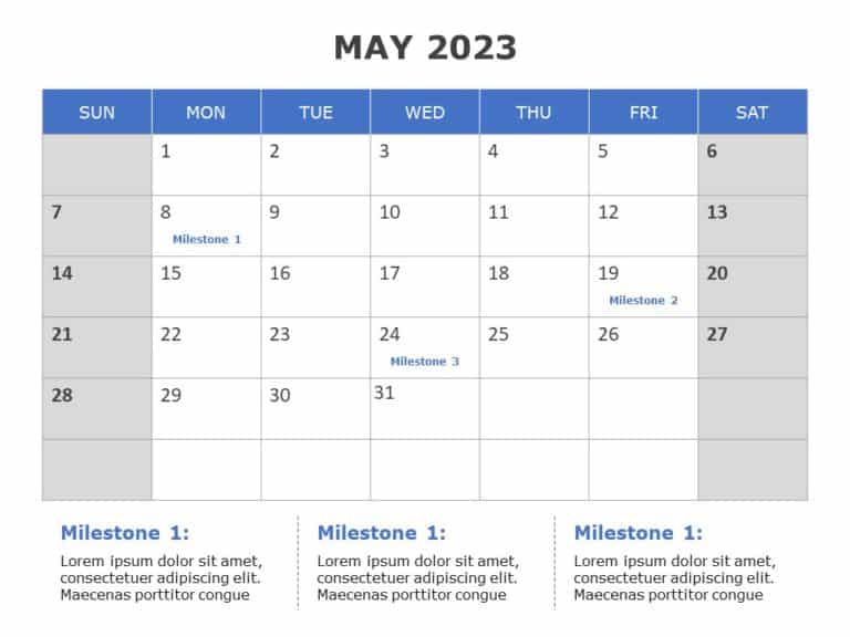 2023 Key Dates Calendar PowerPoint Template   Slide5 11 768x576 