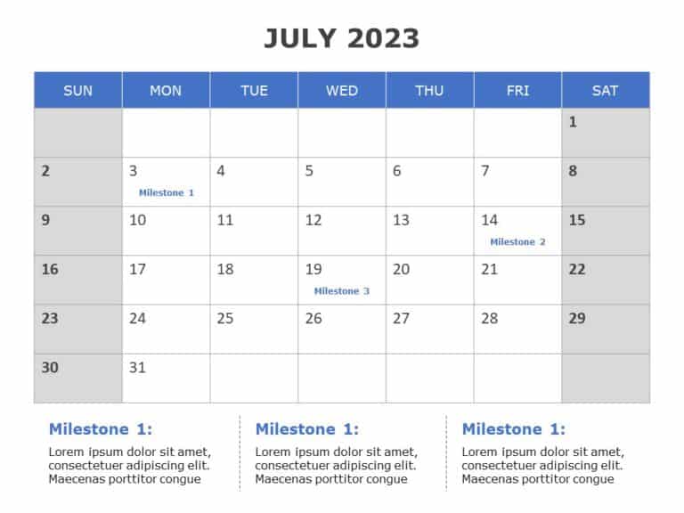 2023 Key Dates Calendar PowerPoint Template