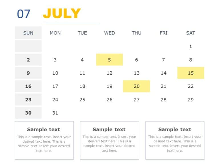 2023 Calendar PowerPoint Template & Google Slides Theme 6