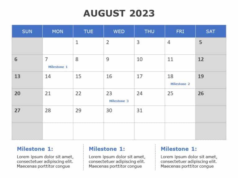 2023 Key Dates Calendar PowerPoint Template & Google Slides Theme 7