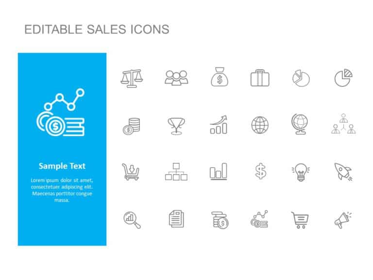 Animated Editable Sales Icons PowerPoint Template