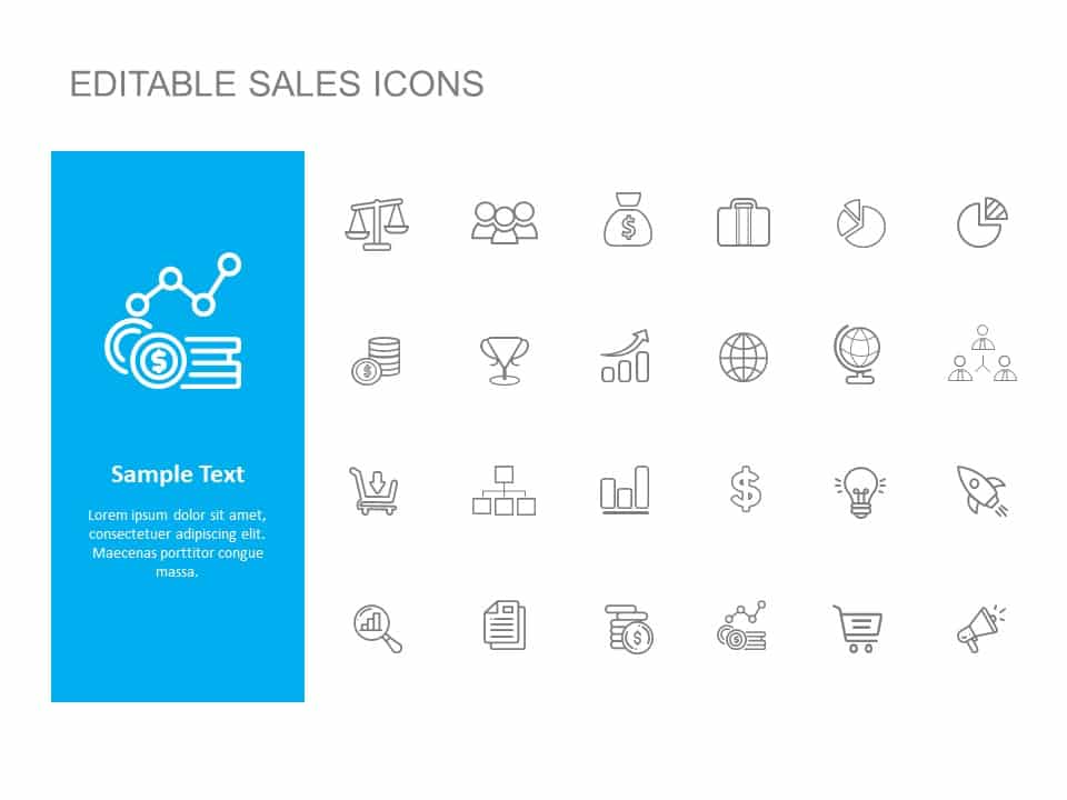 Animated Editable Sales Icons PowerPoint Template
