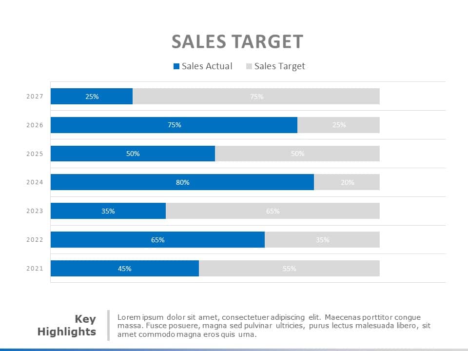 Animated Sales Target PowerPoint Template