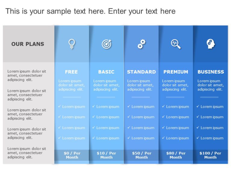 Tables for PowerPoint & Google Slides Templates Theme 1