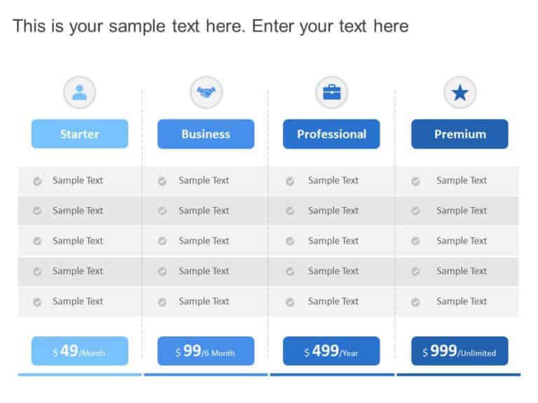 Tables for PowerPoint & Google Slides Templates