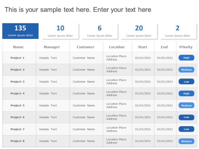 Tables for PowerPoint & Google Slides Templates Theme 2