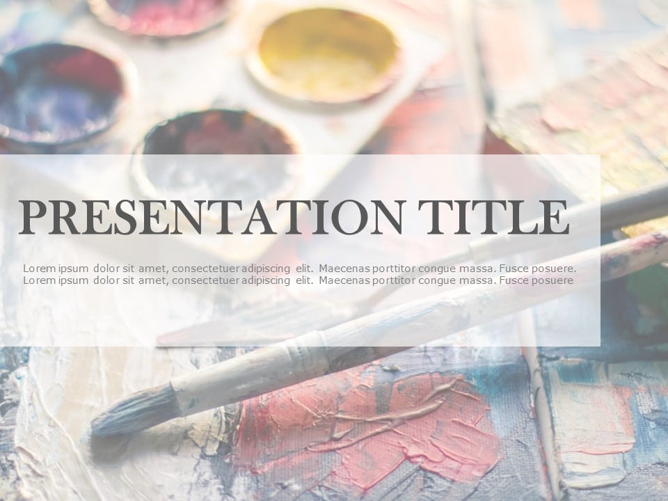 Paint Cover Title PowerPoint Template