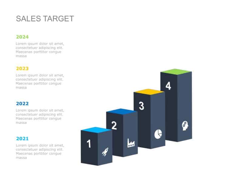 Animated Sales Target Goals PowerPoint Template & Google Slides Theme 4