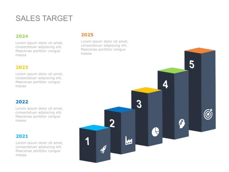 Animated Sales Target Goals PowerPoint Template