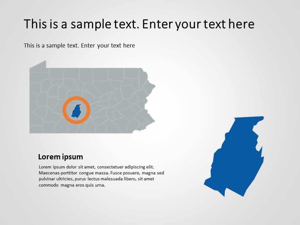 Pennsylvania Map 3 PowerPoint Template & Google Slides Theme