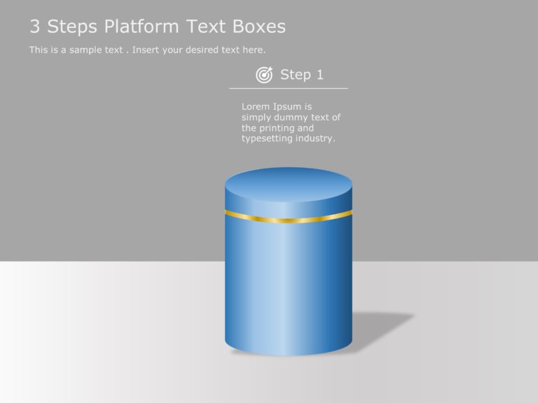 Animated 3 Steps Platform PowerPoint Template & Google Slides Theme 1
