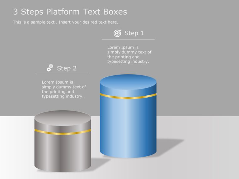 Animated 3 Steps Platform PowerPoint Template
