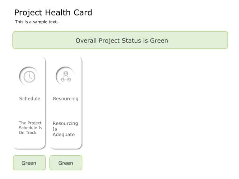 Animated Project Report Card PowerPoint Template
