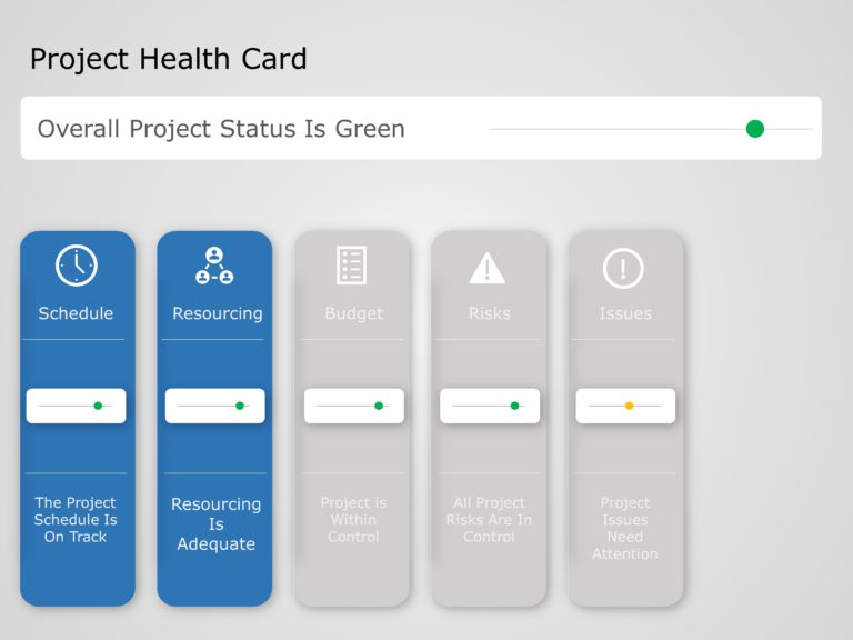 Animated Project Health Card PowerPoint Template & Google Slides Theme 5