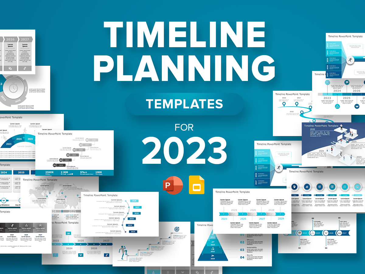 Timeline planning templates for 2023 & Google Slides Theme