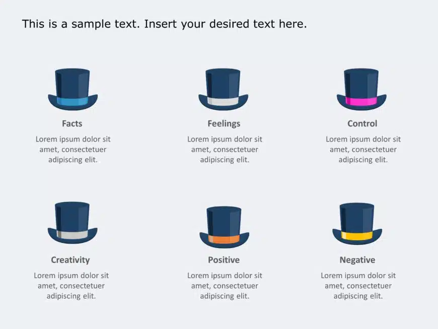 Six Thinking Hats PowerPoint Template