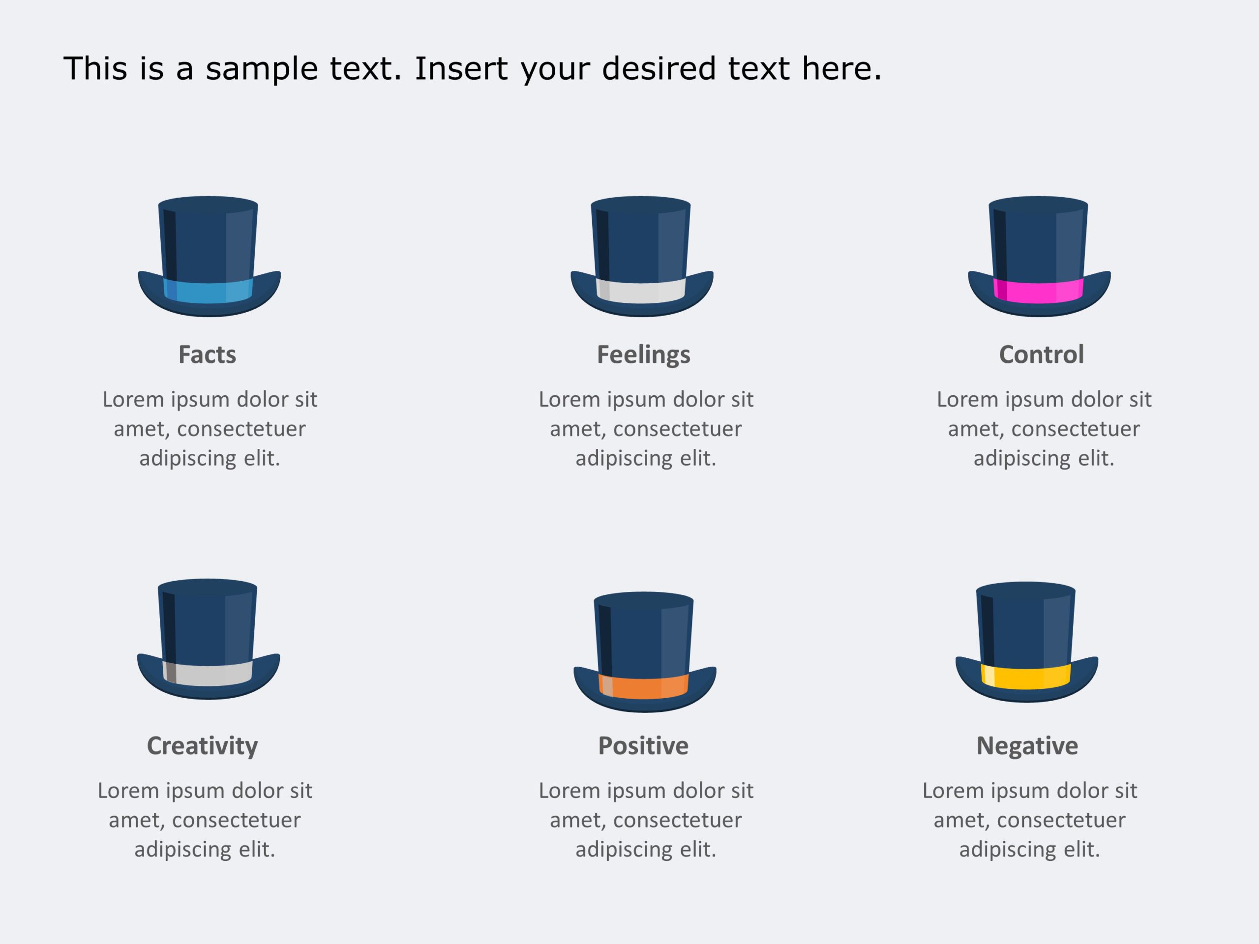 Six Thinking Hats PowerPoint Template