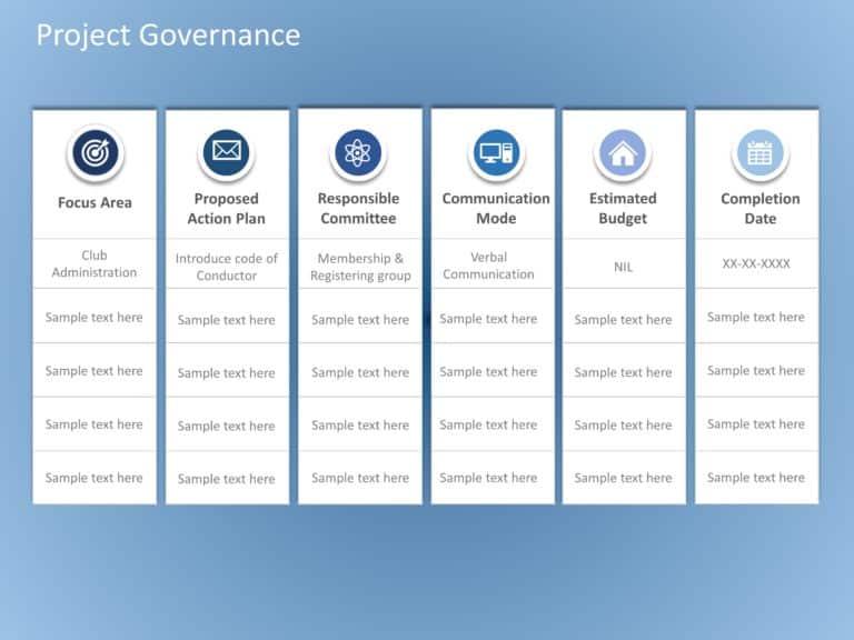 Animated Project Governance PowerPoint Template & Google Slides Theme 6