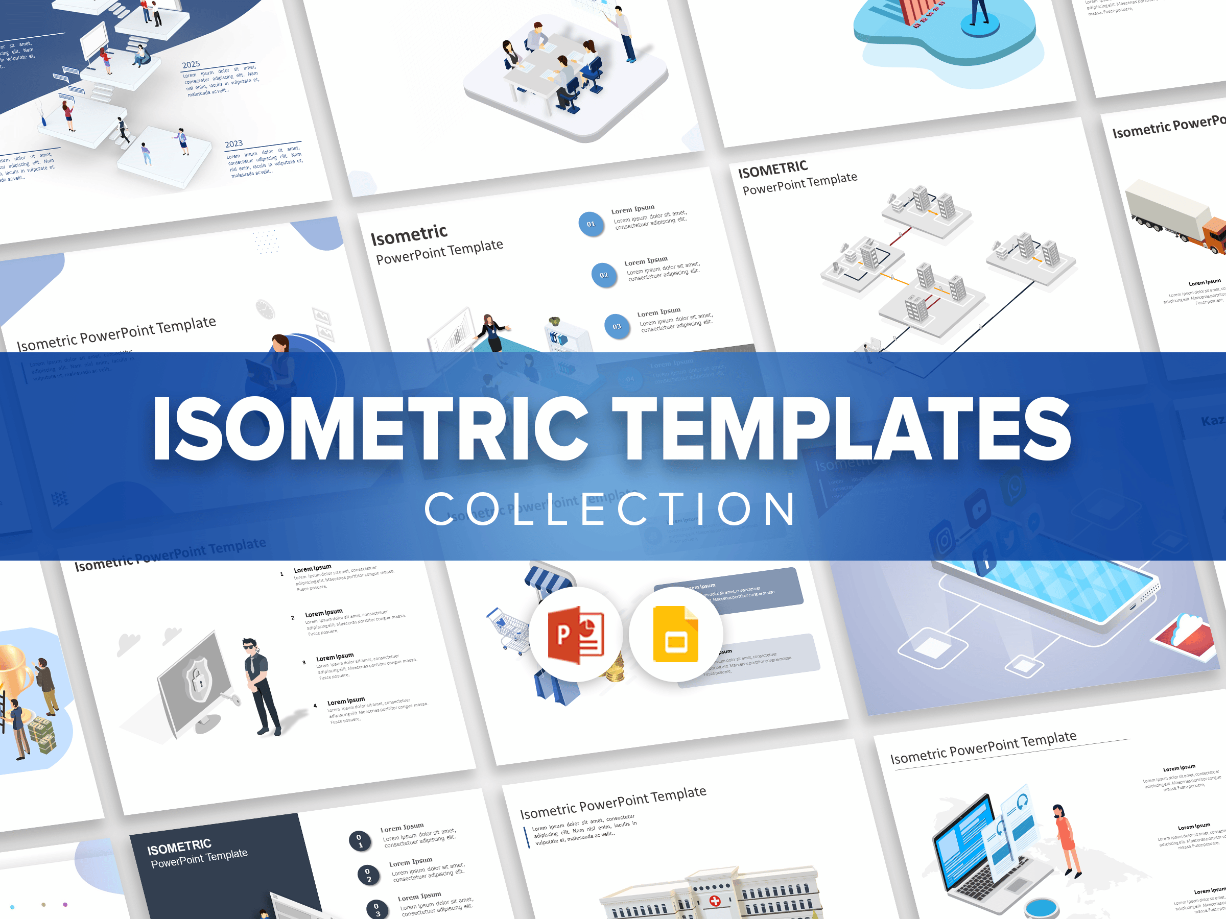 Isometric Templates for PowerPoint and Google Slides Themes